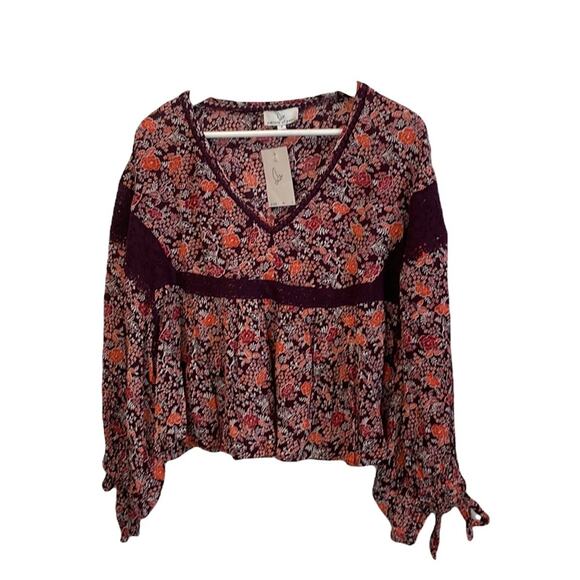 Patrons of Peace peasant blouse S New With Tags - Picture 1 of 9